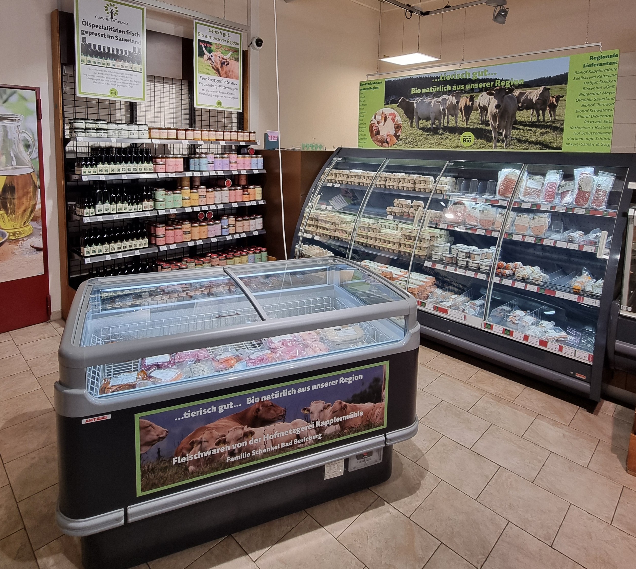 Regionale Ecke eingerichtet